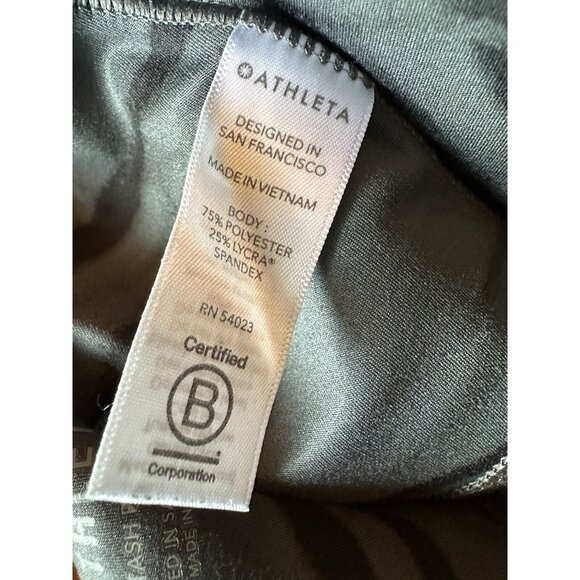 Athleta Womens Salutation Stash Pocket 7/8 Legging Gray Zebra Stripe Size Small - Picture 14 of 15